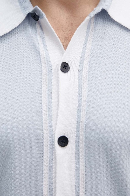 Sisley koszula bawełniana 1094T500E granatowy