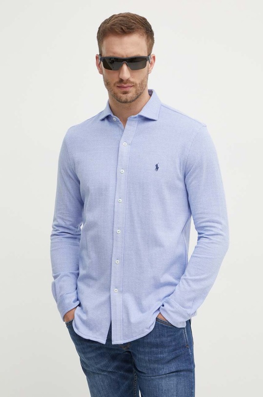 Bavlnená košeľa Polo Ralph Lauren modrá 710909659