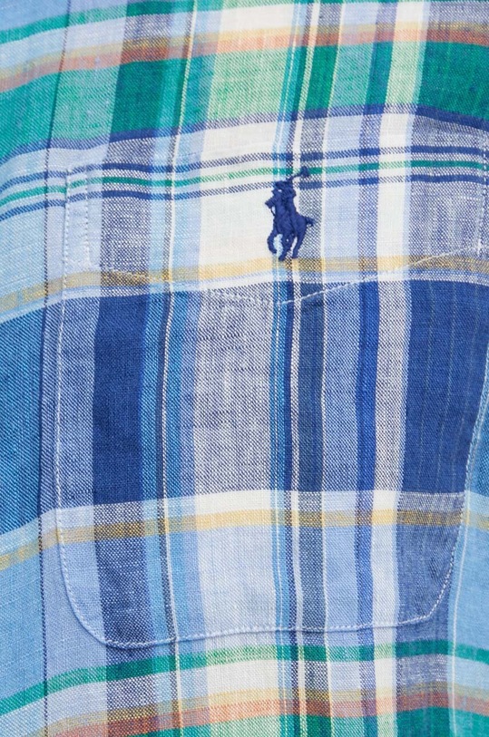 Polo Ralph Lauren koszula lniana 710938002 niebieski SS24