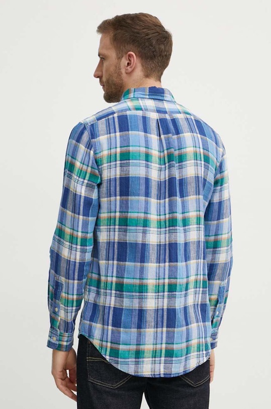 Polo Ralph Lauren koszula lniana niebieski 710938002