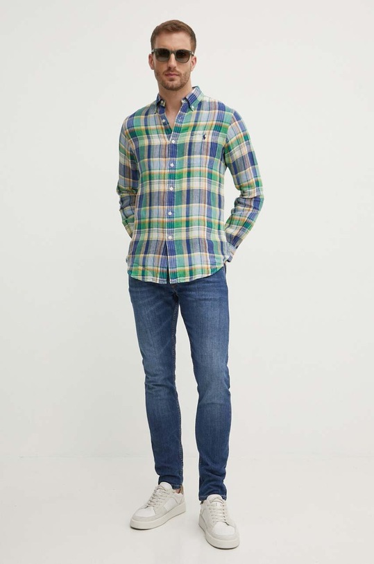 Oblečenie Ľanová košeľa Polo Ralph Lauren 710938497 viacfarebná
