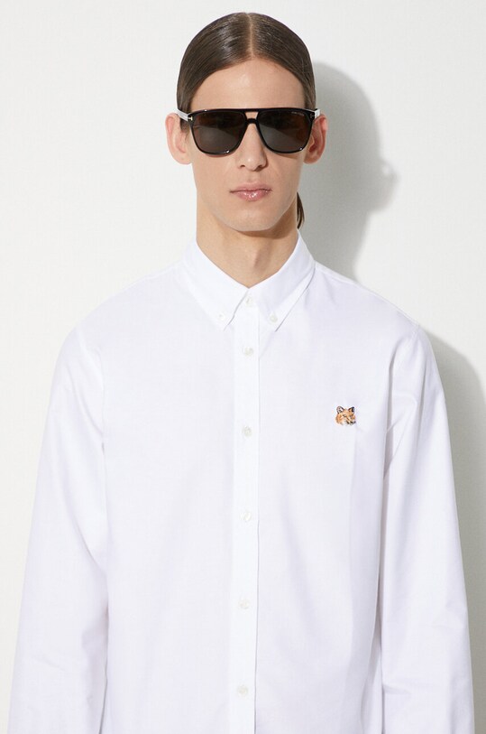 Maison Kitsuné koszula bawełniana Mini Fox Head Classic Bd Shirt MM00413WC2010 biały