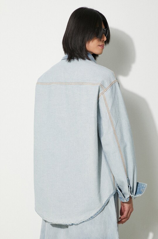 Ρούχα Τζιν πουκάμισο VETEMENTS Inside-Out UE64SH500N μπλε