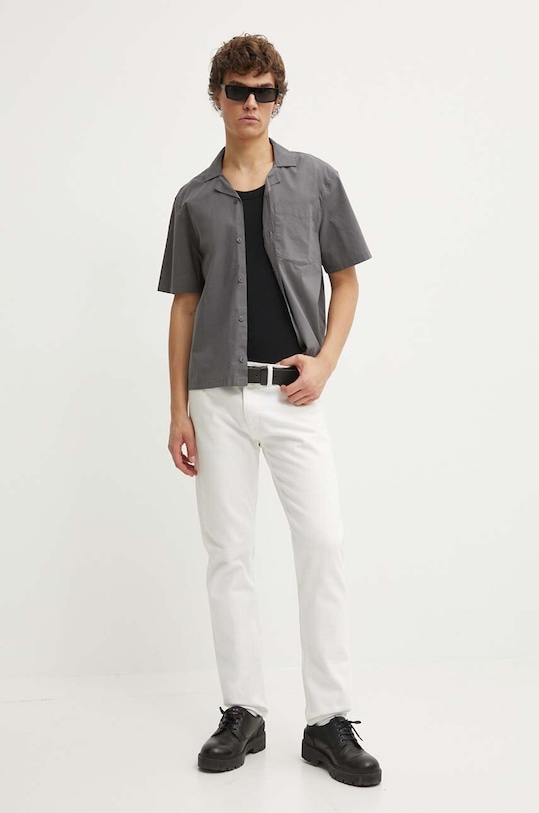 Hollister Co. koszula KI325.4029.900 szary SS24