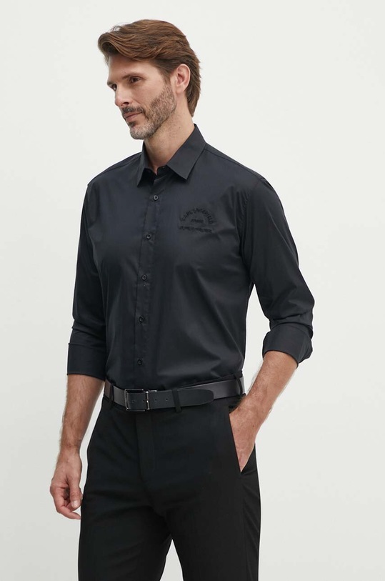 Karl Lagerfeld camasa lung negru 542600.605929