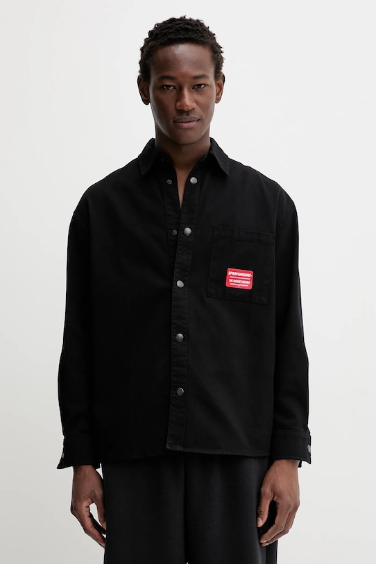 Sprayground koszula jeansowa bawełna czarny SP331BLKW