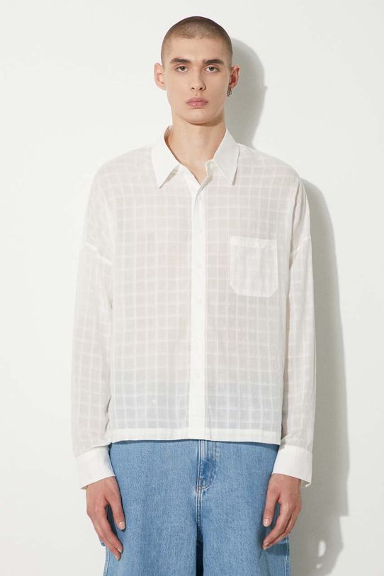 STAMPD cotton shirt Cropped Oversized Buttondown classic white SLA.M3320BD.WHT