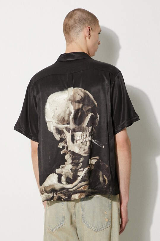 Дрехи Риза STAMPD Skeleton Camp Collar Buttondown SLA.M3142BD.SKL черен