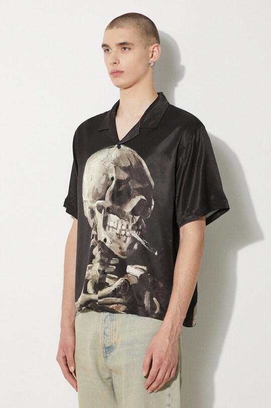 Риза STAMPD Skeleton Camp Collar Buttondown черен SLA.M3142BD.SKL