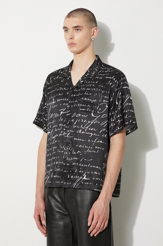 Košile STAMPD Letter Camp Collar Buttondown černá SLA.M3427BD.BLL