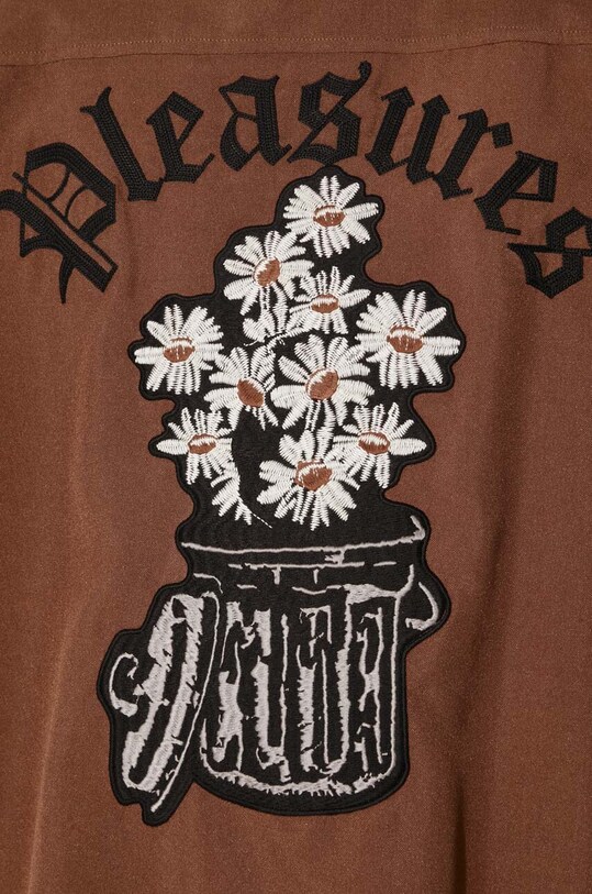 Рубашка PLEASURES Daisy Bowling Button Down P24SU001.BROWN
