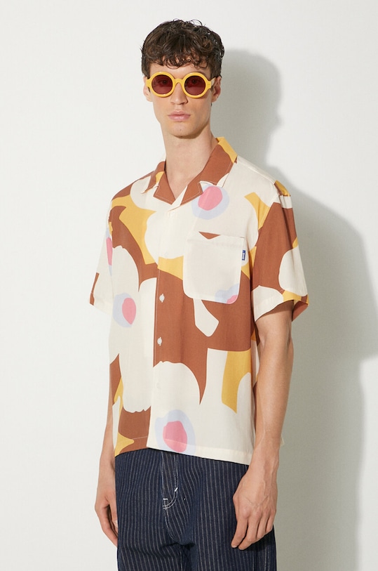 Awake NY shirt Floral Camp brown SP24.TP004