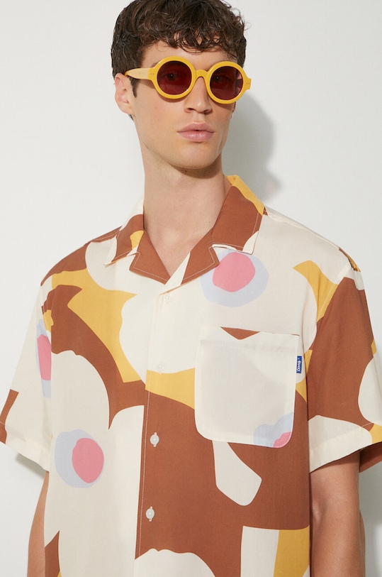 Awake NY shirt Floral Camp SP24.TP004 brown