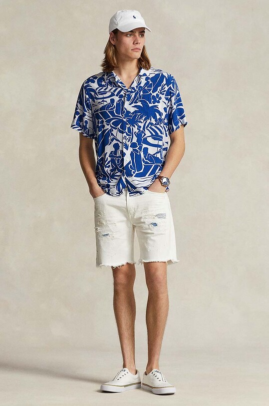 Одежда Рубашка Polo Ralph Lauren 710925308 голубой