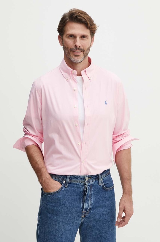 Polo Ralph Lauren camicia semplice rosa 710929349