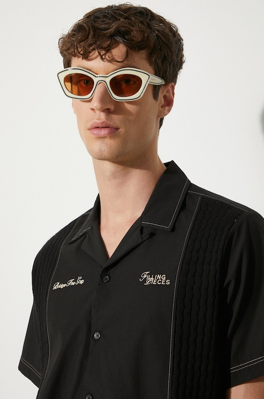 Bavlnená košeľa Filling Pieces Resort 98733981861 čierna