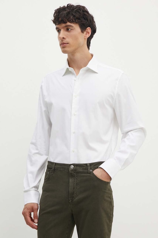 Košile Tommy Hilfiger hladký bílá MW0MW34596