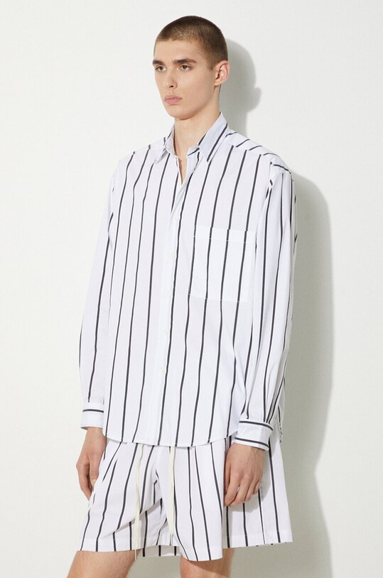 Bavlněná košile MKI MIYUKI ZOKU Striped Dress Shirt černá STRIPED.DRESS.SHIRT