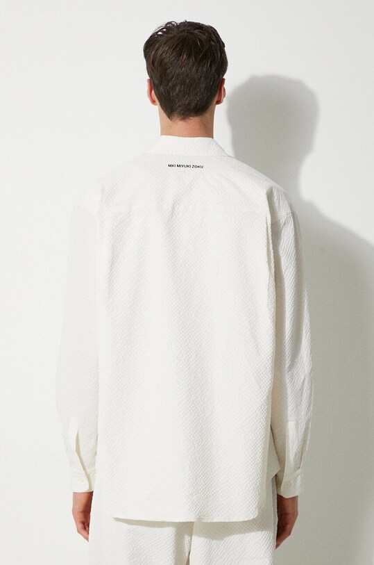 Îmbrăcăminte MKI MIYUKI ZOKU camasa Seersucker Dress Shirt SEERSUCKER.DRESS.SHIRT bej