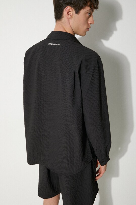 Рубашка MKI MIYUKI ZOKU Seersucker Dress Shirt чёрный SEERSUCKER.DRESS.SHIRT