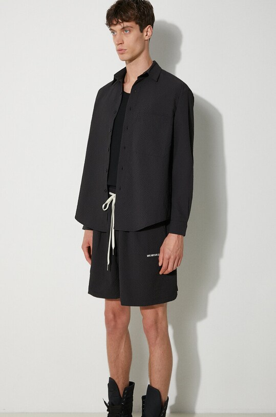 Рубашка MKI MIYUKI ZOKU Seersucker Dress Shirt SEERSUCKER.DRESS.SHIRT чёрный