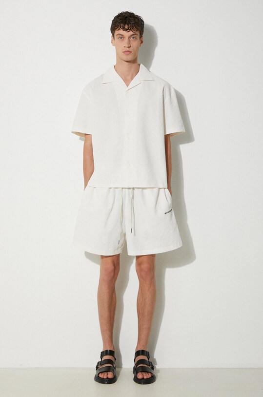 MKI MIYUKI ZOKU camasa Seersucker Vacation Shirt SEERSUCKER.VACATION.SHI bej SS24