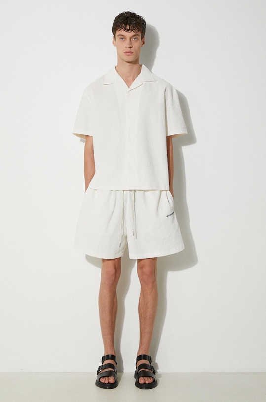 MKI MIYUKI ZOKU camasa Seersucker Vacation Shirt SEERSUCKER.VACATION.SHI bej SS24