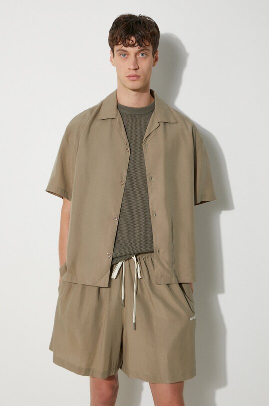 Рубашка MKI MIYUKI ZOKU Tencel Vacation Shirt зелёный TENCEL.VACATION.SHIRT