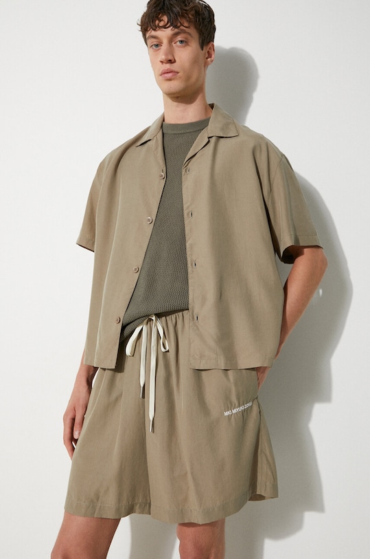 MKI MIYUKI ZOKU koszula Tencel Vacation Shirt TENCEL.VACATION.SHIRT zielony
