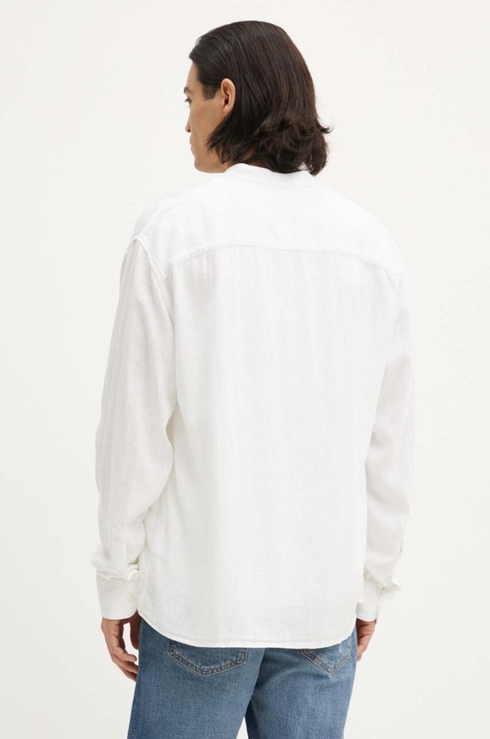 Oblečení Lněná košile Abercrombie & Fitch KI125.1100.100 bílá