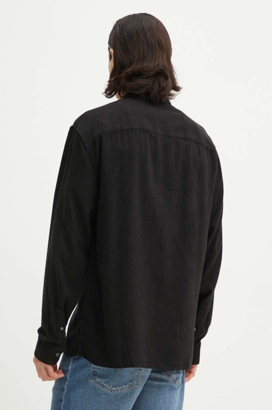 Oblečení Lněná košile Abercrombie & Fitch KI125.1100.900 černá