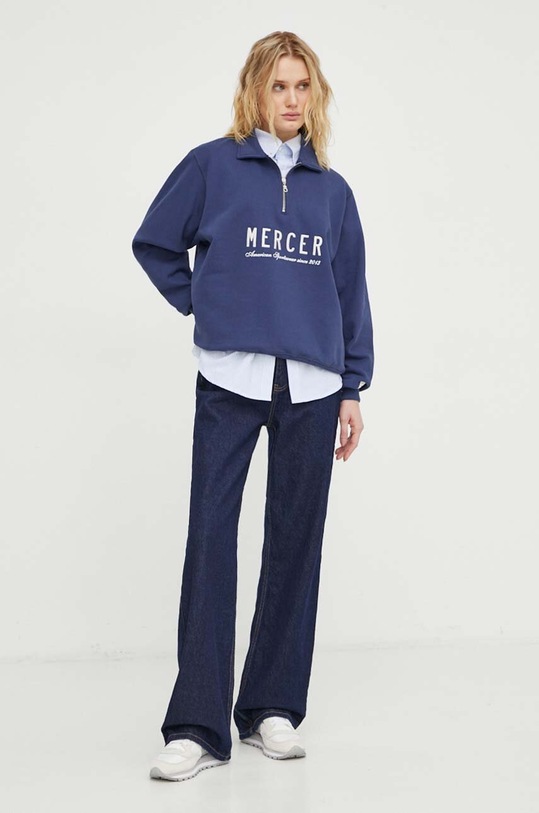 The Mercer Brand camasa din bumbac MEAP241005 albastru