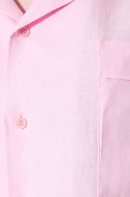 Lněná košile Pangaia DNA Linen Camp Collar Shirt 10002046