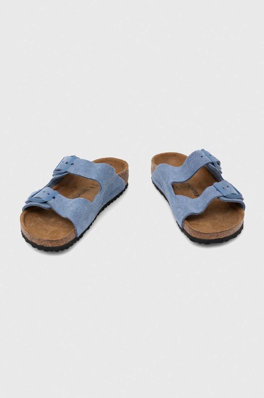 Băieți Birkenstock papuci din piele intoarsa pentru copii Arizona Kids VL 1026915.24.35 albastru