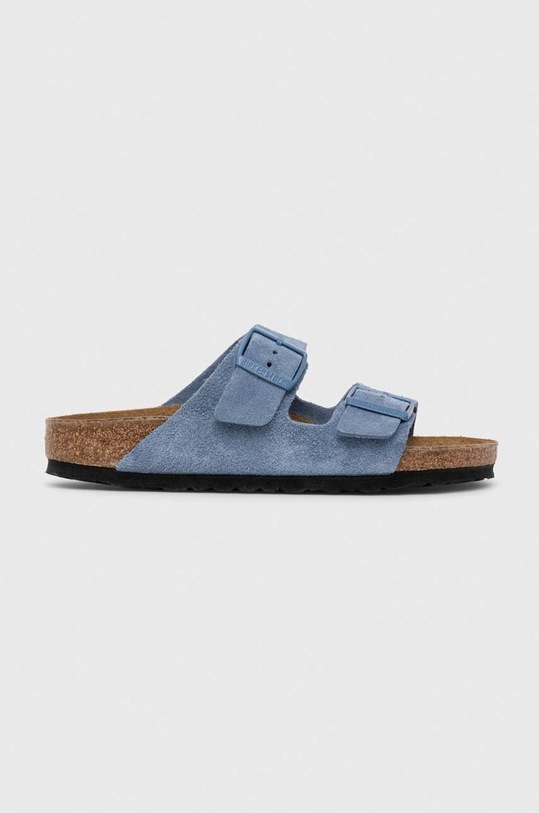 Birkenstock ciabatte in pelle scamosciata bambino/a Arizona Kids VL Planet friendly blu 1026915.36.39