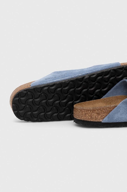 Birkenstock ciabatte in pelle scamosciata bambino/a Arizona Kids VL blu 1026915.36.39