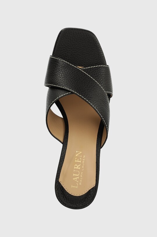 Шкіряні шльопанці Lauren Ralph Lauren Freddi чорний 802925266001.001