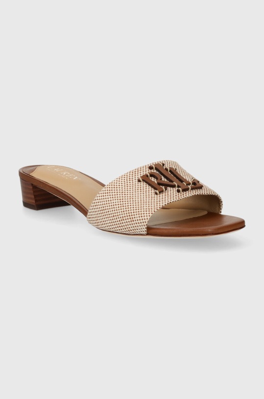 Lauren Ralph Lauren klapki Fay Logo 802927401001.200 brązowy SS24