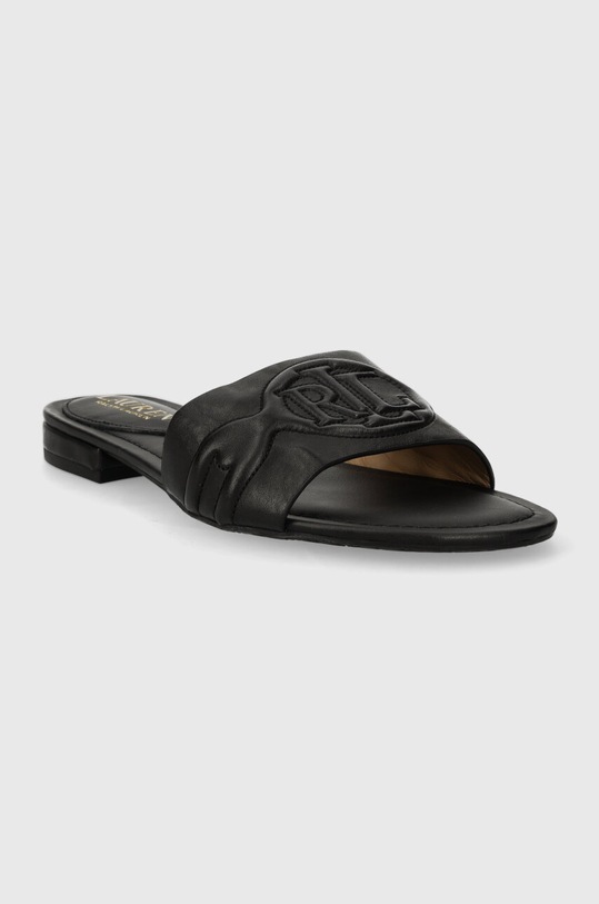 Lauren Ralph Lauren klapki skórzane Alegra III 802929591001.001 czarny SS24