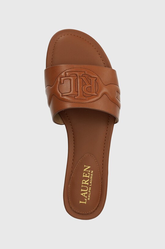 Шкіряні шльопанці Lauren Ralph Lauren Alegra III коричневий 802929591002.270
