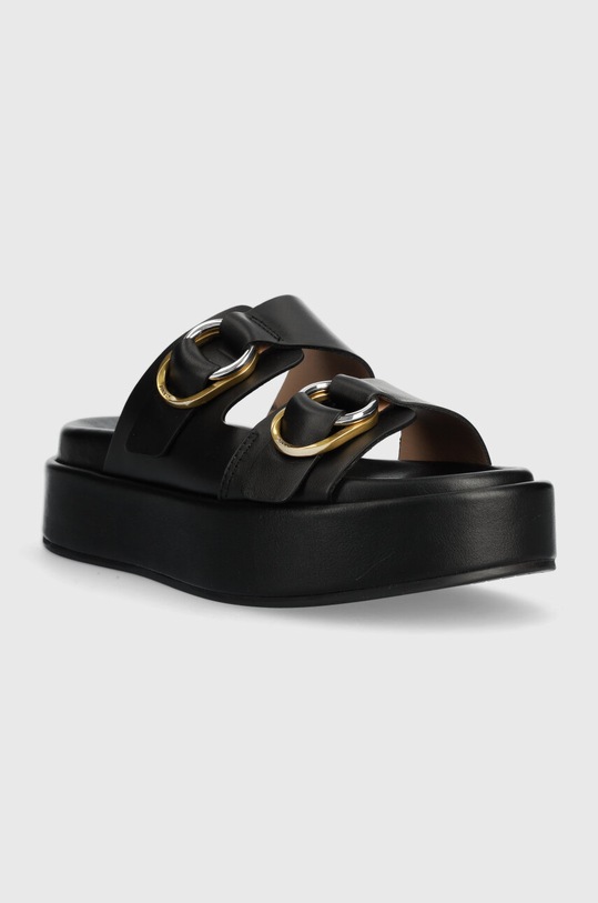 Δερμάτινες παντόφλες Pinko SD0057 P001 Z99 SD0057.P001.Z99 μαύρο SS24
