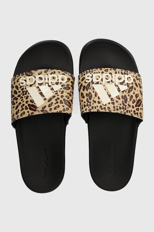 adidas klapki imitacja skóry licowej brązowy ID8502