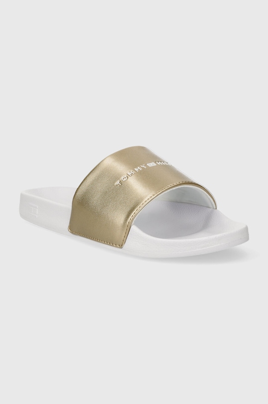 Obuwie Tommy Hilfiger klapki METALLIC POOL SLIDE FW0FW07829 złoty