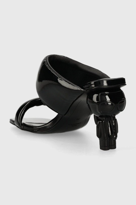 Încălțăminte Karl Lagerfeld slapi de piele IKON HEEL KL39005A.00X negru