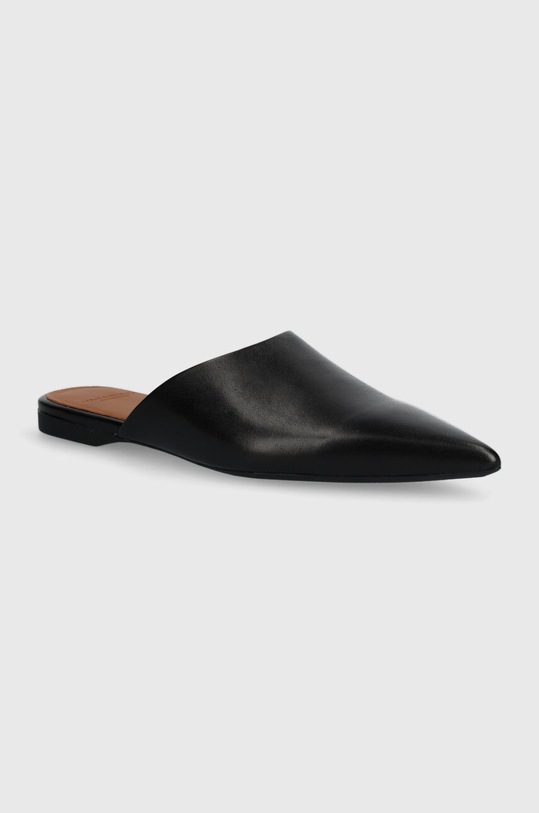 Vagabond Shoemakers klapki skórzane HERMINE płaski czarny 5733.401.20