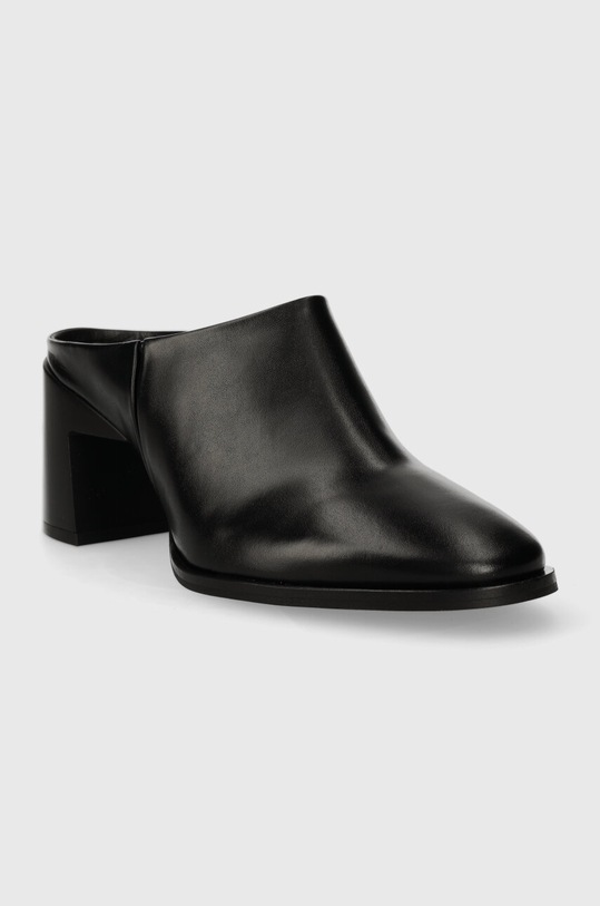 Kožené šľapky Calvin Klein GEO BLOCK MULE 60 HW0HW01844 čierna SS24