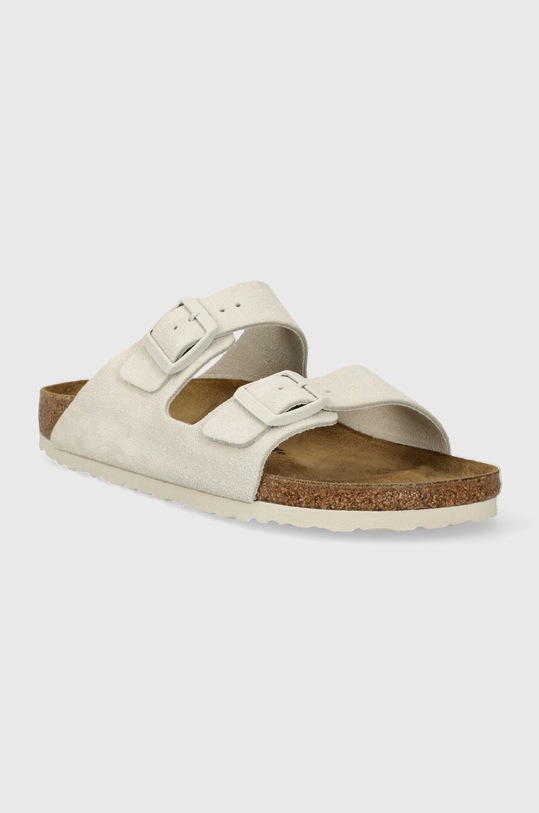 Замшеві шльопанці Birkenstock Arizona 1026842 бежевий SS24