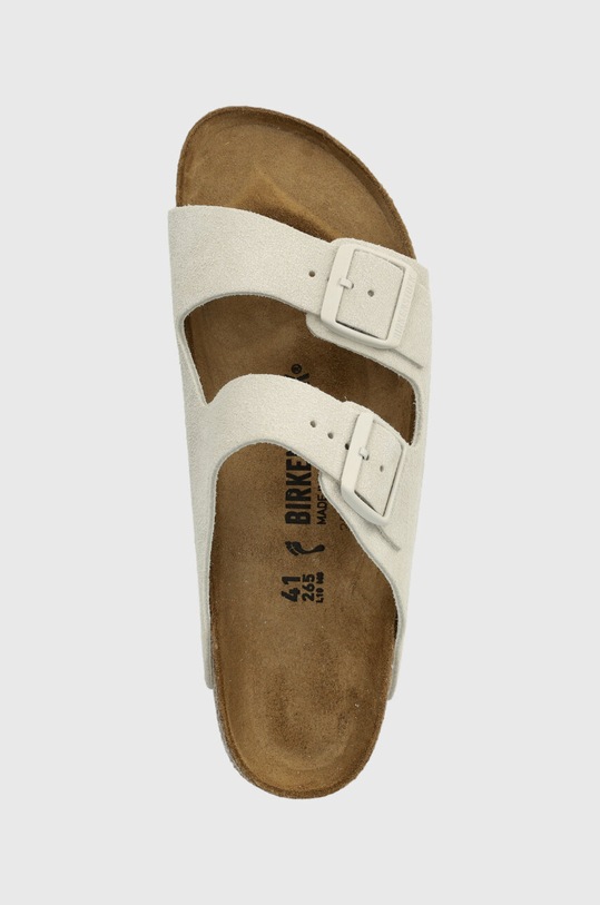 Замшеві шльопанці Birkenstock Arizona бежевий 1026842