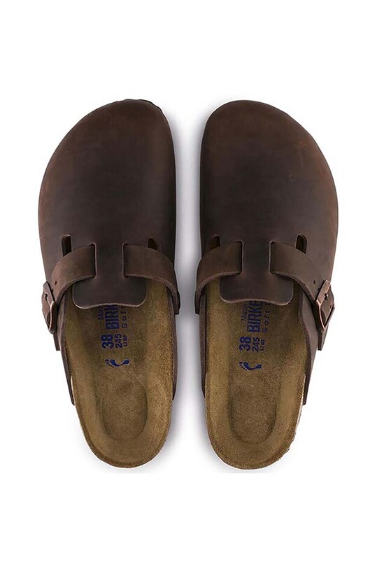 Birkenstock papuci din nubuc Boston SFB 159713 maro