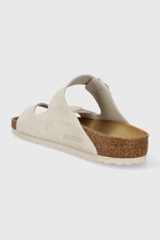 Замшевые шлепанцы Birkenstock Arizona бежевый 1026817.White